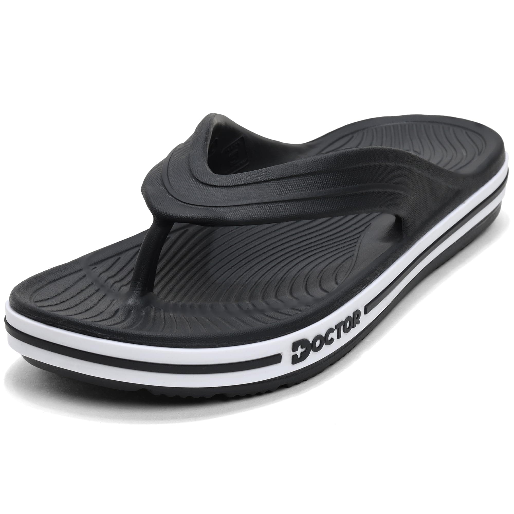 DOCTOR FEEL SOFT Men’s Comfort Flip Flops with Cushioned EVA Sole | Lightweight Anti-Slip Everyday Wear Slippers for Walking, Home, Outdoor & Casual Use