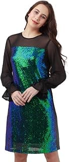 Zink London Women's Black Embellished Puff Sleeve Short Dress