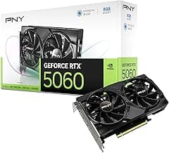 PNY GEFORCE RTX™ 5060 8GB Dual Fan DLSS 4 Gaming Graphics Card - VCG50608DFXPB1