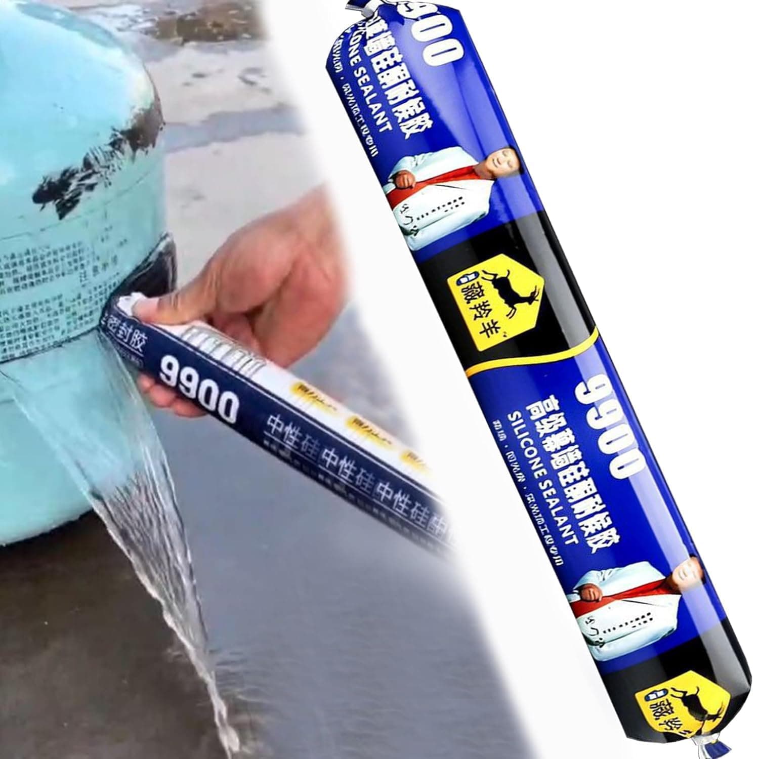 SRIKAR ENTERPRISES Waterproof Silicone Sealant, Fast Fixing Fast Drying Roof Adhesive, Leakage Quick Repair Adhesives & Sealants For Roof, Concrete, Watertank, Iron Galvanized, Steel, Metal, Aluminum