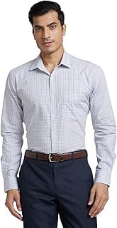 Park Avenue Men Cotton Checkered Slim Fit Shirt