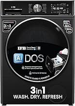 IFB 11/7/3 kg Fully Automatic Washer Dryer Refresher with Steam Refresh, AI DOS, 100% Dry Clothes, 9 Swirl Wash Mimic Handwashing, WiFi & Eco Inverter Motor (WDR Executive Plus ZBG, Black)