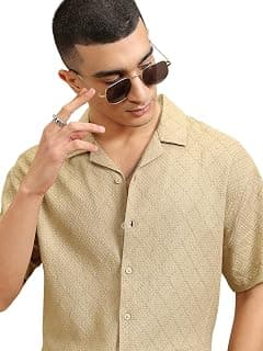 Highlander Men's Solid Relaxed Fit Shirt