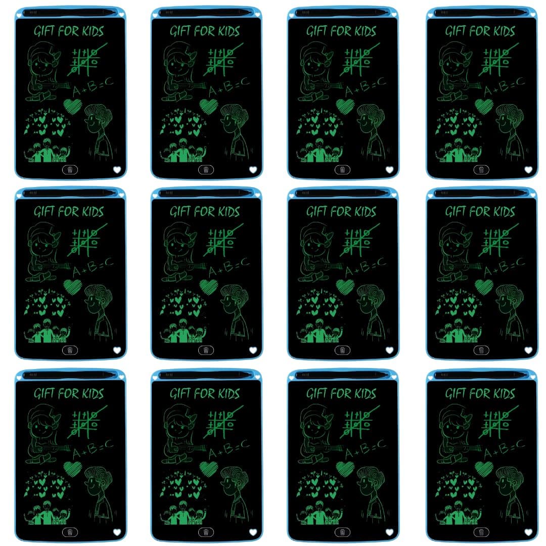 Storio Birthday Party Return Gift Pack of 12 LCD Writing Tablet 8.5 Inch Size for Kids 5+ Years | Pack of 12