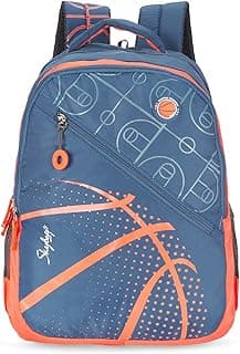 Skybags Riddle Blue Orange 46 Cms Casual Backpack with Raincover