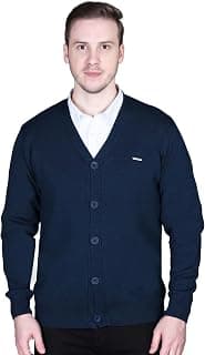 GODFREY V Neck Cardigans for Men - Full Sleeve Woolen Sweater for Man Winter Wear