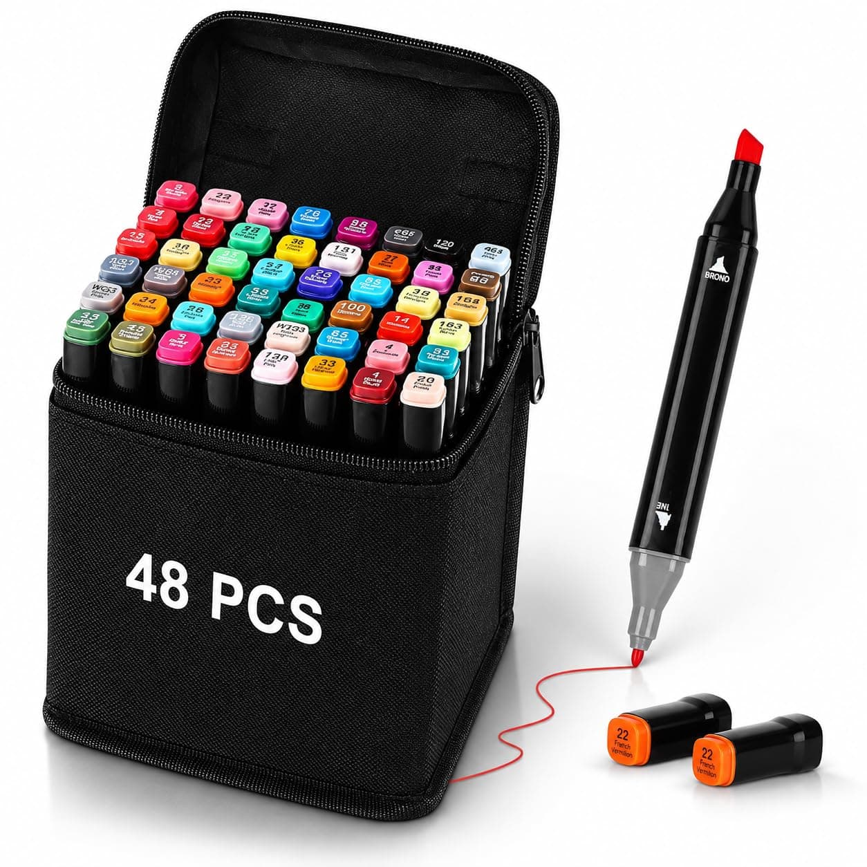 Corslet Alcohol Markers Sketch Pen Set Dual Tip Brush Pens Art Markers for Drawing 48 Color Dual Tip Art Markers Set Chisel & Fine Colour Marker Set Alcohol Based Markers Sketch Marker Drawing Marker