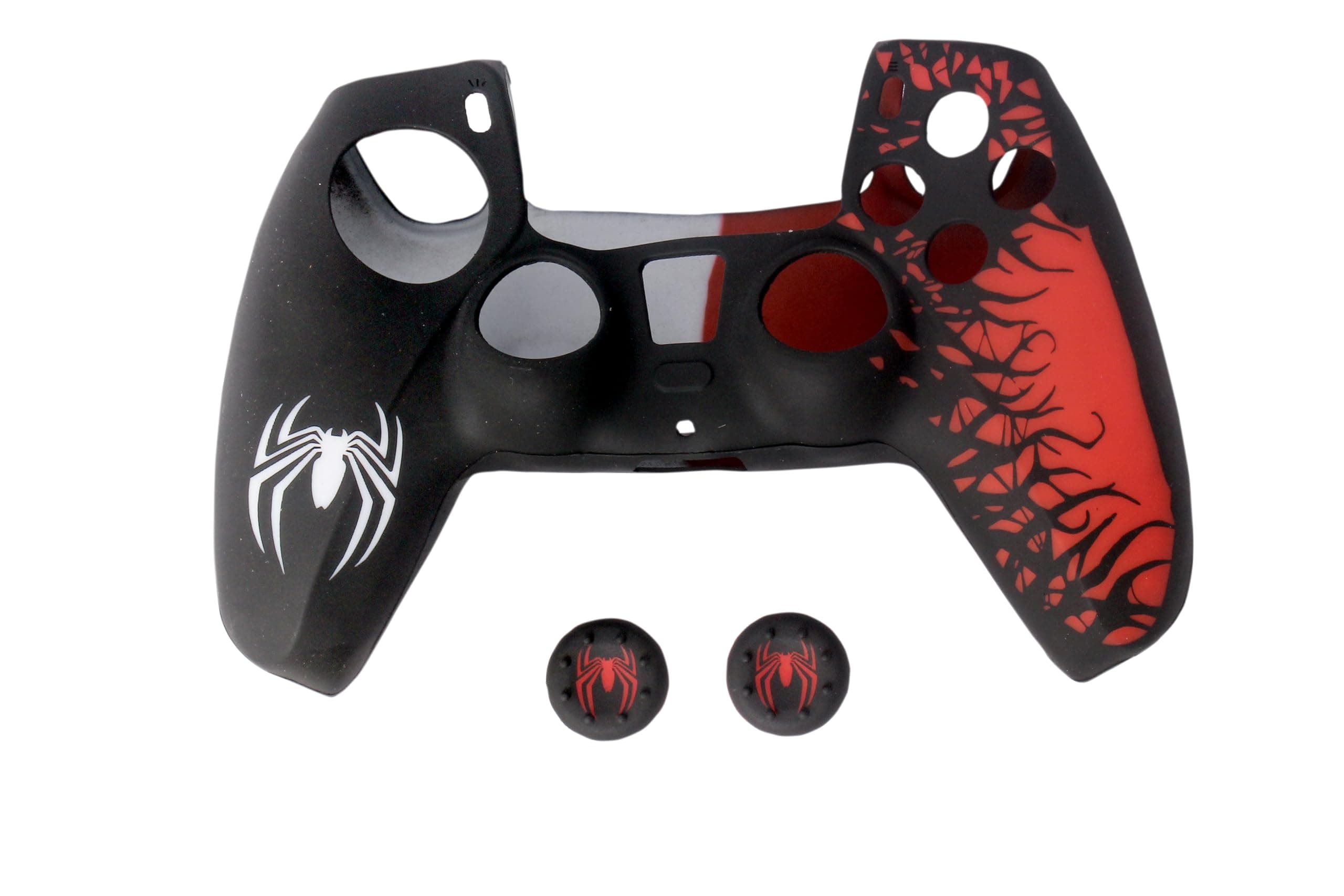 New World Silicon cover for PS5 Controller , Controller Silicon cover case Sleeve Protective cover for Ps5 Controller -Spider Red/Black