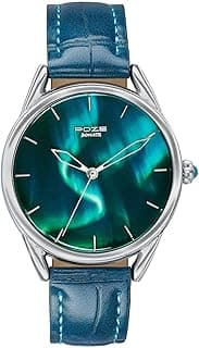 Sonata Sonata Poze 8 Quartz Analog Northern Lights Inspired Watch for Unisex with Blue Luminous Dial & Blue Leather Strap – SP70100SL01W