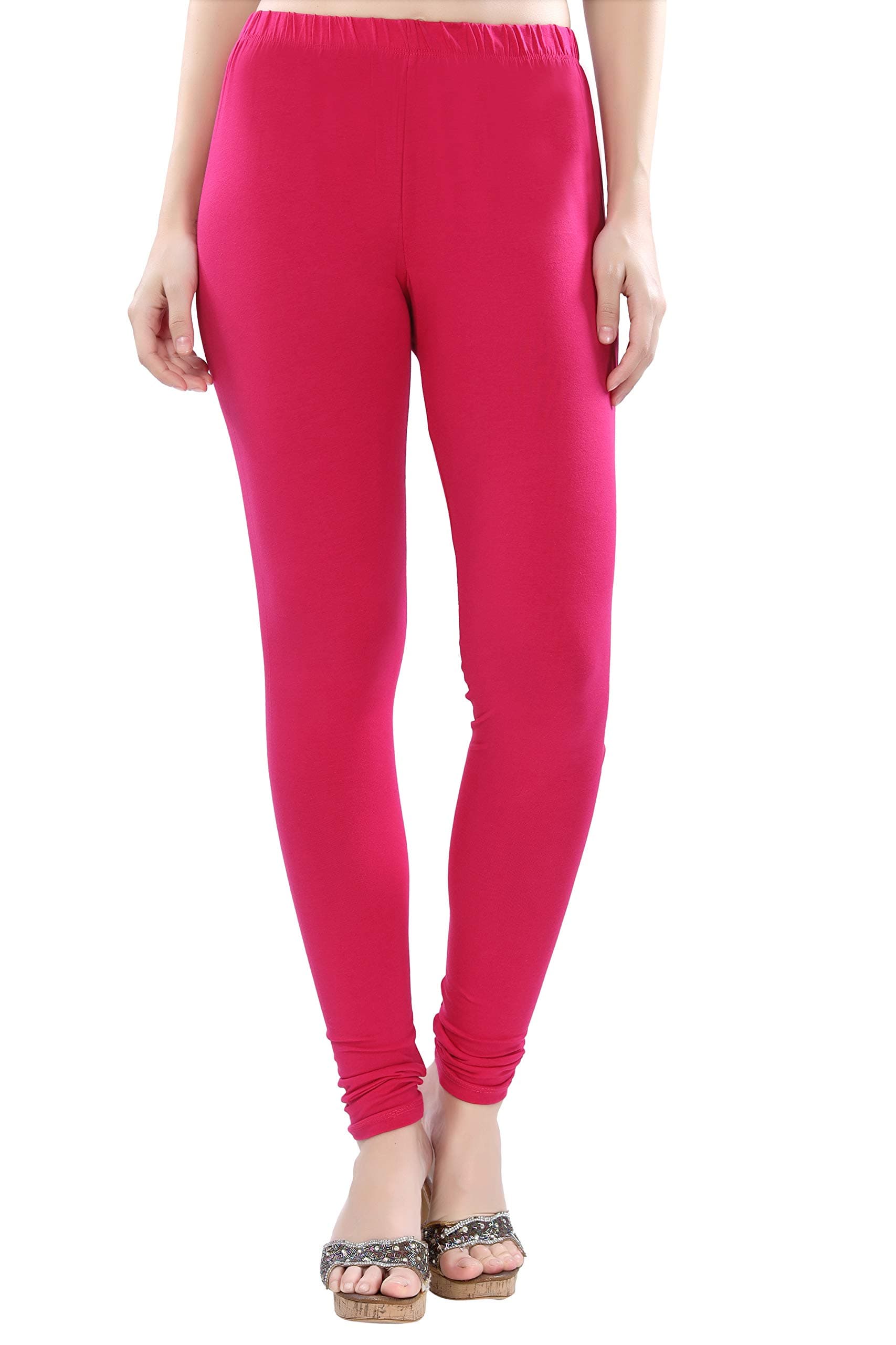 TRASA Ultra Soft Cotton 4 Way Stretchable Churidar Solid Regular and Plus 20 Colours Leggings for Womens and Girls -Sizes :-M, L, XL, 2XL, 3XL, 4XL, 5XL, 6XL