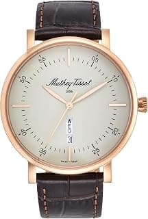 Mathey-Tissot Swiss Made Monsoon Day-Date Quatrz White Dial Analog Watch for Men - H7918PLS