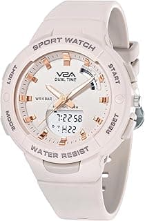 V2A Analog Digital Waterproof Fashion Sports Watch with Backlight Alarm Stopwatch for Women and Girls
