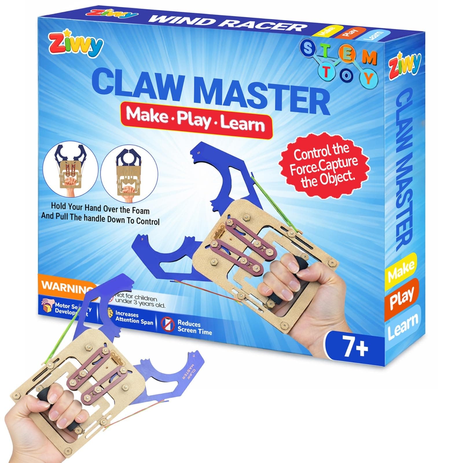 ZIVVY Stem Toy Claw Master | Toys for Boys 7-14 Years | Science Experiment kit | Educational Toys for 3 Year Old | Puzzle Game for Kids 7 to 10 Years