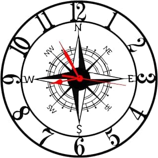 Ventuos Antique Metal Analog Wall Clock,Size Modern Decorative, Black (D 1) 40CM