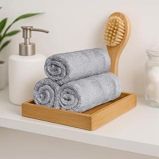 MYTRIDENT Quick Dry Towel, 400 GSM, 100% Cotton Towel, 3 Pc Wash, Charcoal Grey