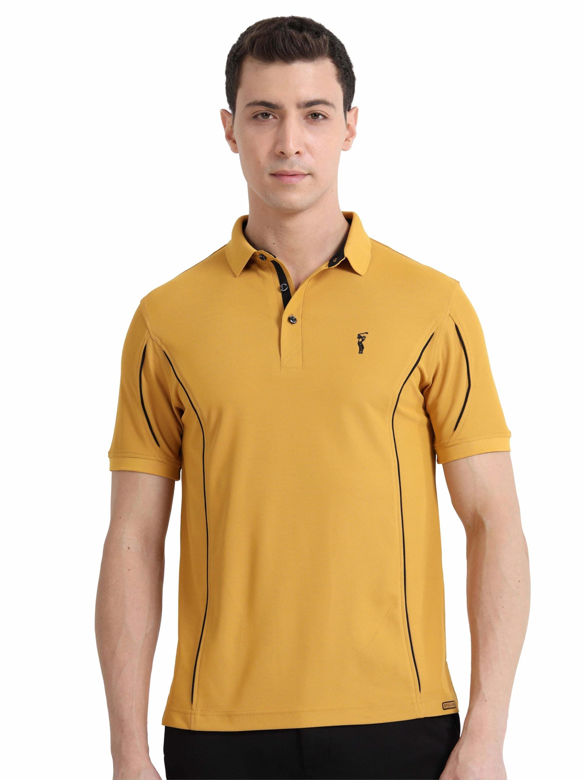 STELLERS Men's Polo T-Shirt | Feather Touch Feel | Odour Resistant | Wrinkle Free | Quick Dry | Stretchable | Lightweight | Anti-Static | UV Resistance | Anti-Microbial