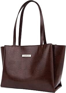 Carrylux Large Capacity Croco Pattern Tote Bags For Womens Big Purses And Handbags Ladies Big Shoulder Bag