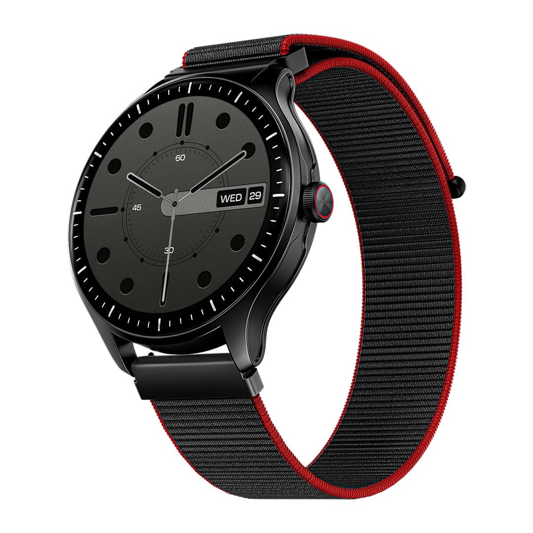 Boat Valour Watch 1 GPS, AI Based Auto Gym Mode, Built-in GPS, Advanced X2 Chip, 6-axis sensors, 3 ATM,15 Days Battery,1.43" AMOLED Display w/Gorilla Glass Smart Watches for Man (Fusion Black)