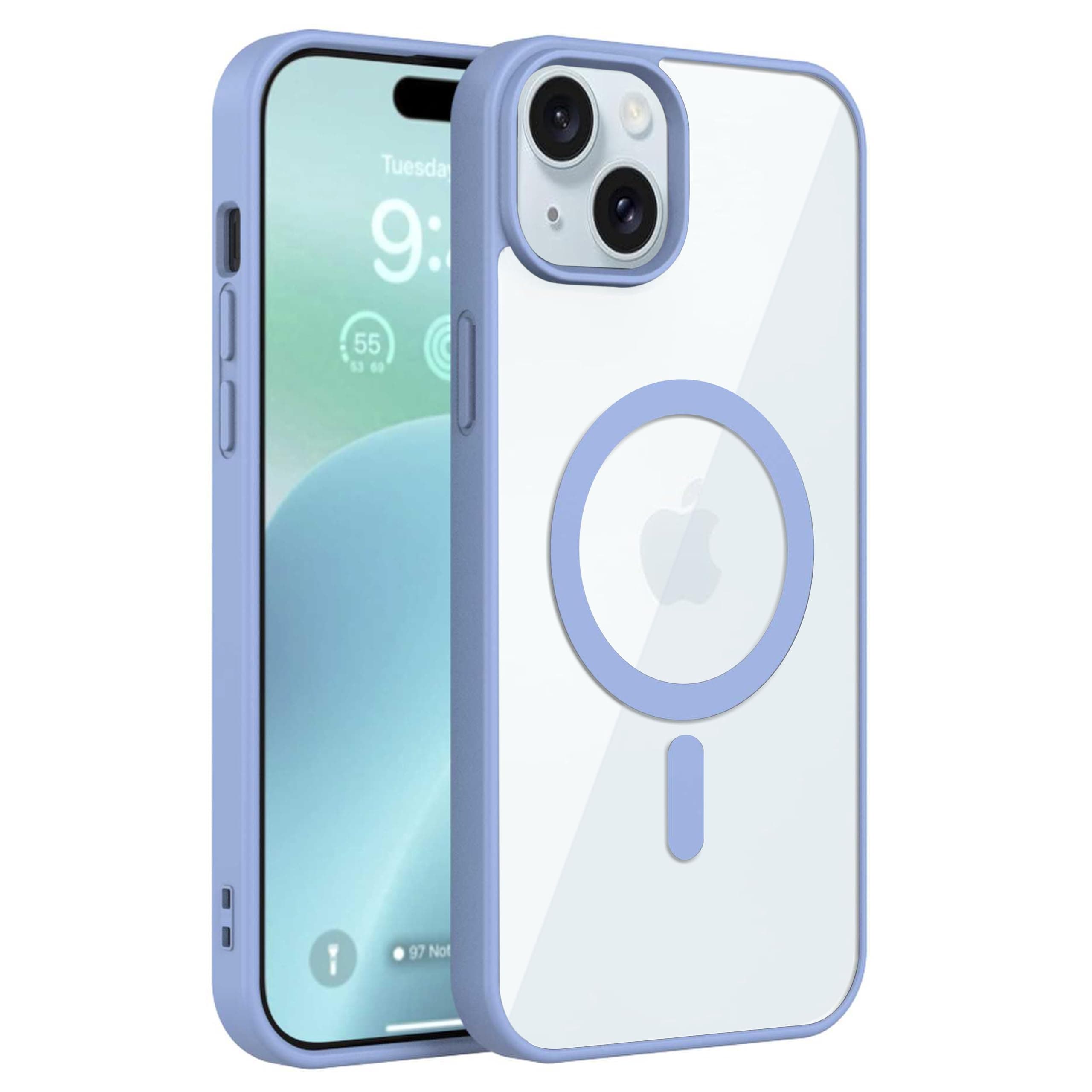 Zapcase Back Case Cover for iPhone 15 | Compatible for iPhone 15 Back Cover | Scratch-Resistant Back Cover | Sierra Blue
