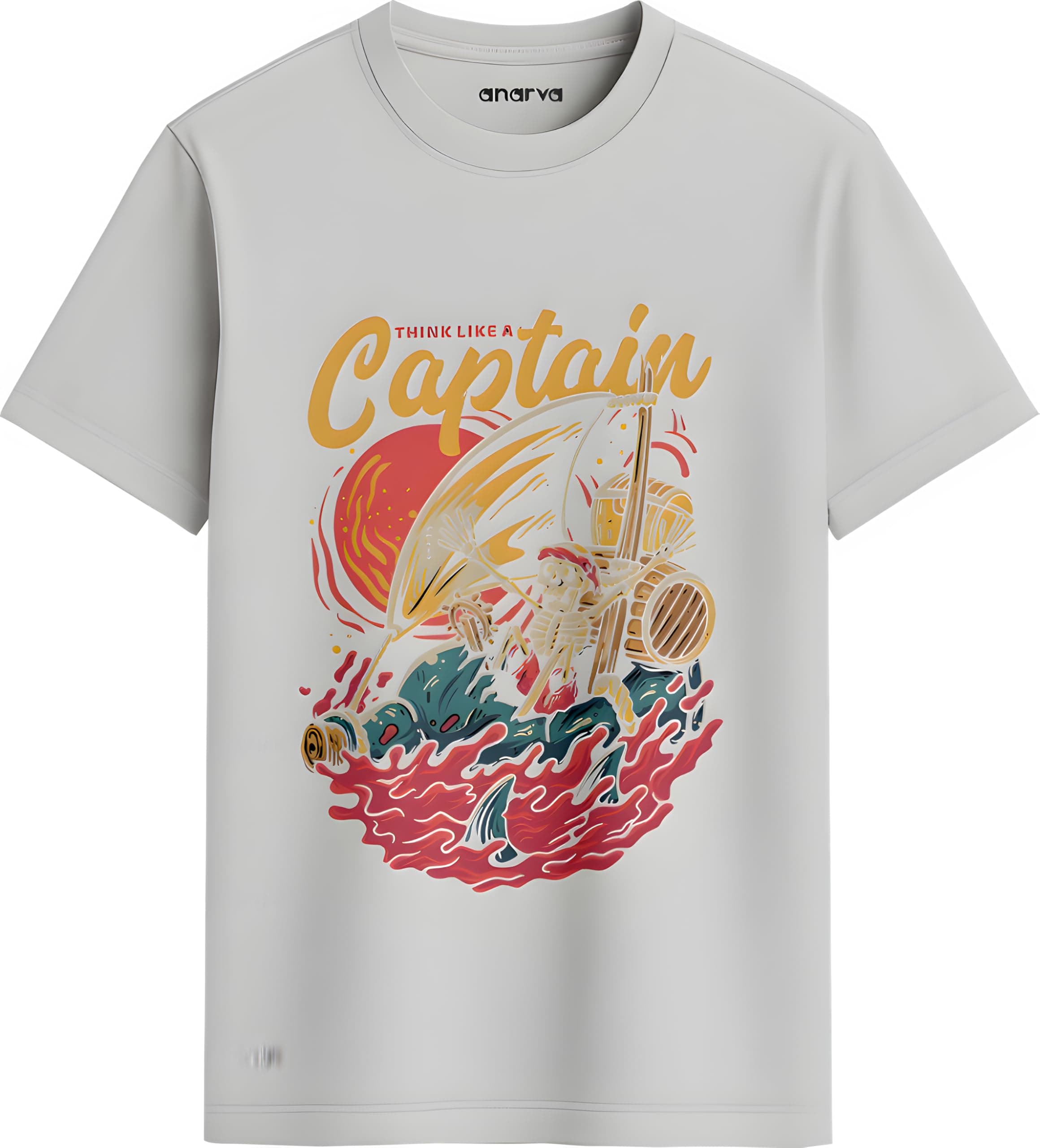 Amazon Brand - Anarva Trendy Men’s Cotton Printed T-Shirt Round Neck Shortsleeve