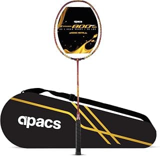 Apacs Z-Power 800 RP+ (38LBS, 100% Japan Made Graphite) 4U | Head Heavy Unstrung Badminton Racquet | Badminton Racket with Full Cover[RED MATT]