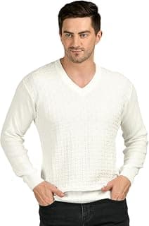 Men Woolen V Neck Solid Plain Design Pullover Heavy Rainbow Fabric Winter Wear Pure Wool Cardigan for Men Fully Warm Pullover Free Sizes