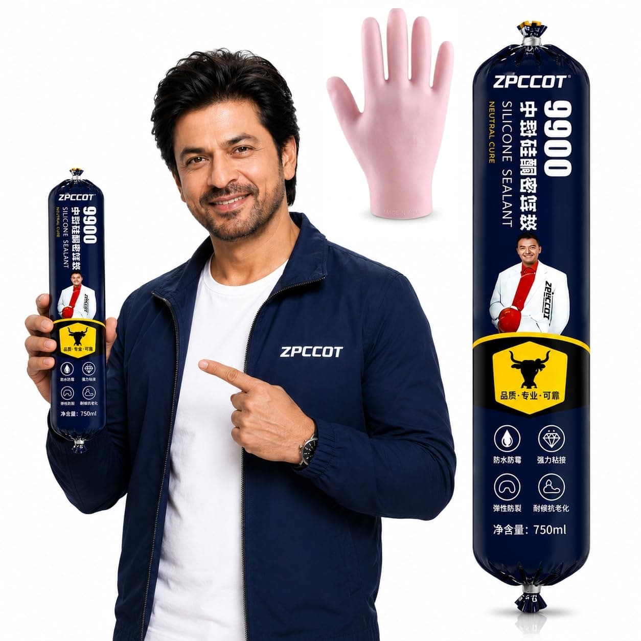 Waterproof Silicone Sealant 750g, Roof Leakage Repair Adhesive, Crack Filling & Joint Sealing Caulk, Weather Resistant for Concrete, Cement, Metal, Tiles, Water Tanks, Indoor & Outdoor