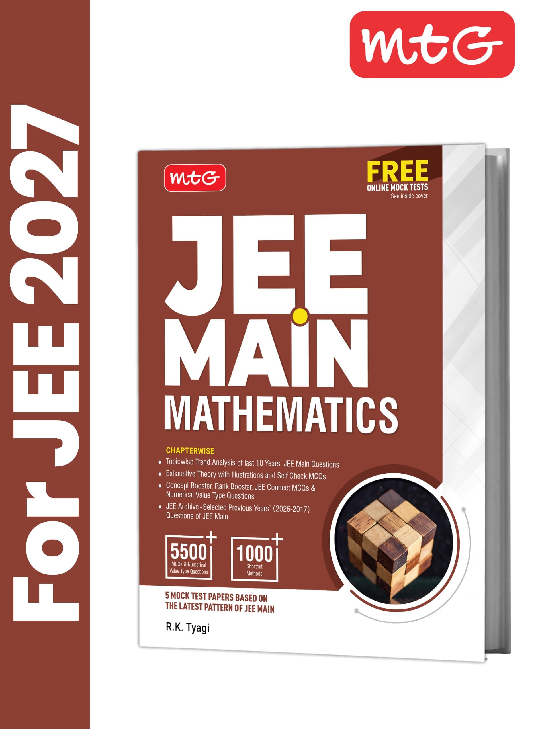 MTG JEE Main Mathematics Guide | Chapter-wise Theory, Formulae, Free Online Mock Tests with 10 Years PYQs Book For 2027 Exam