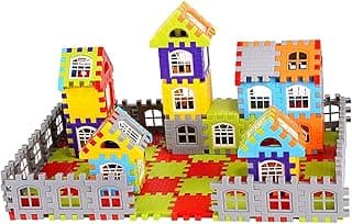 AEXONIZ TOYS House Building Blocks Toy Set for 3-8 Years Old Kids Boys & Girls,Multicolor,72 Piece