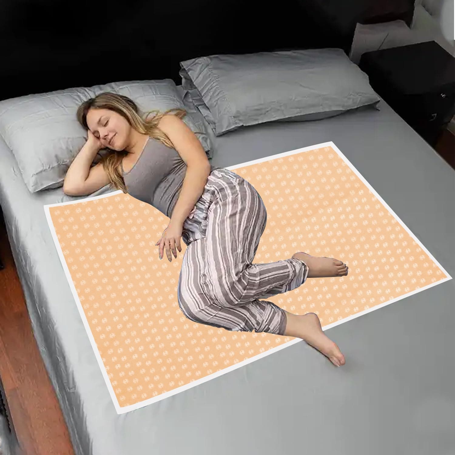 ADBENI HOME Jacquard Cotton Waterproof Underpad Incontinence Bed Pad, 55x39 Inch Gold, Ecofriendly, Non Slip Protector, Leak Proof & Stain Free, Washable Multi Purpose Utility Sheet