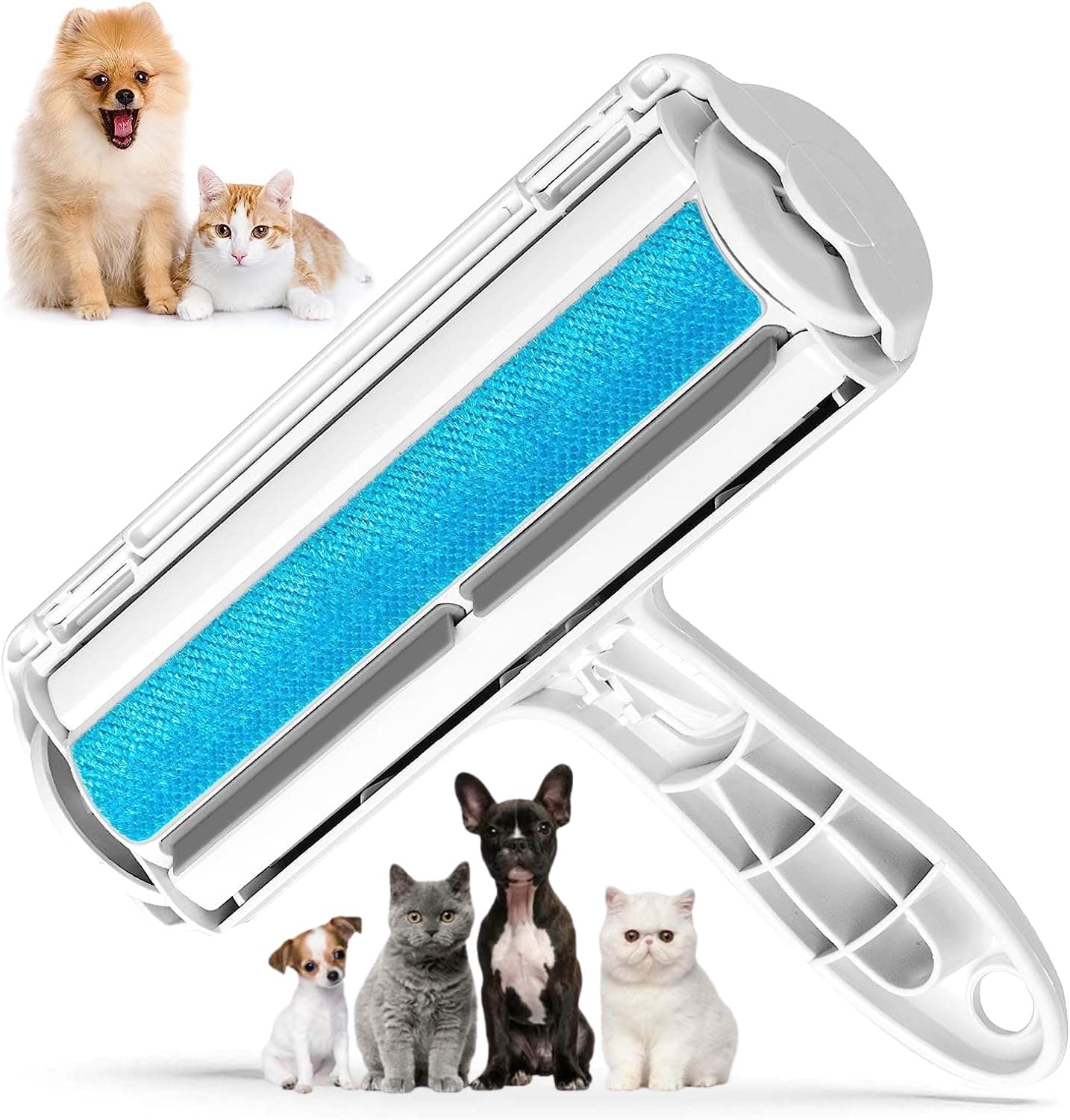 RENESMEE Reusable Pet Hair Remover Lint Roller/Portable Reusable Dog & Cat Hair Fur Remove, Pet Hair Brush from Furniture, Clothing, Car Seat, Carpet, Bedding, Sofa bubble