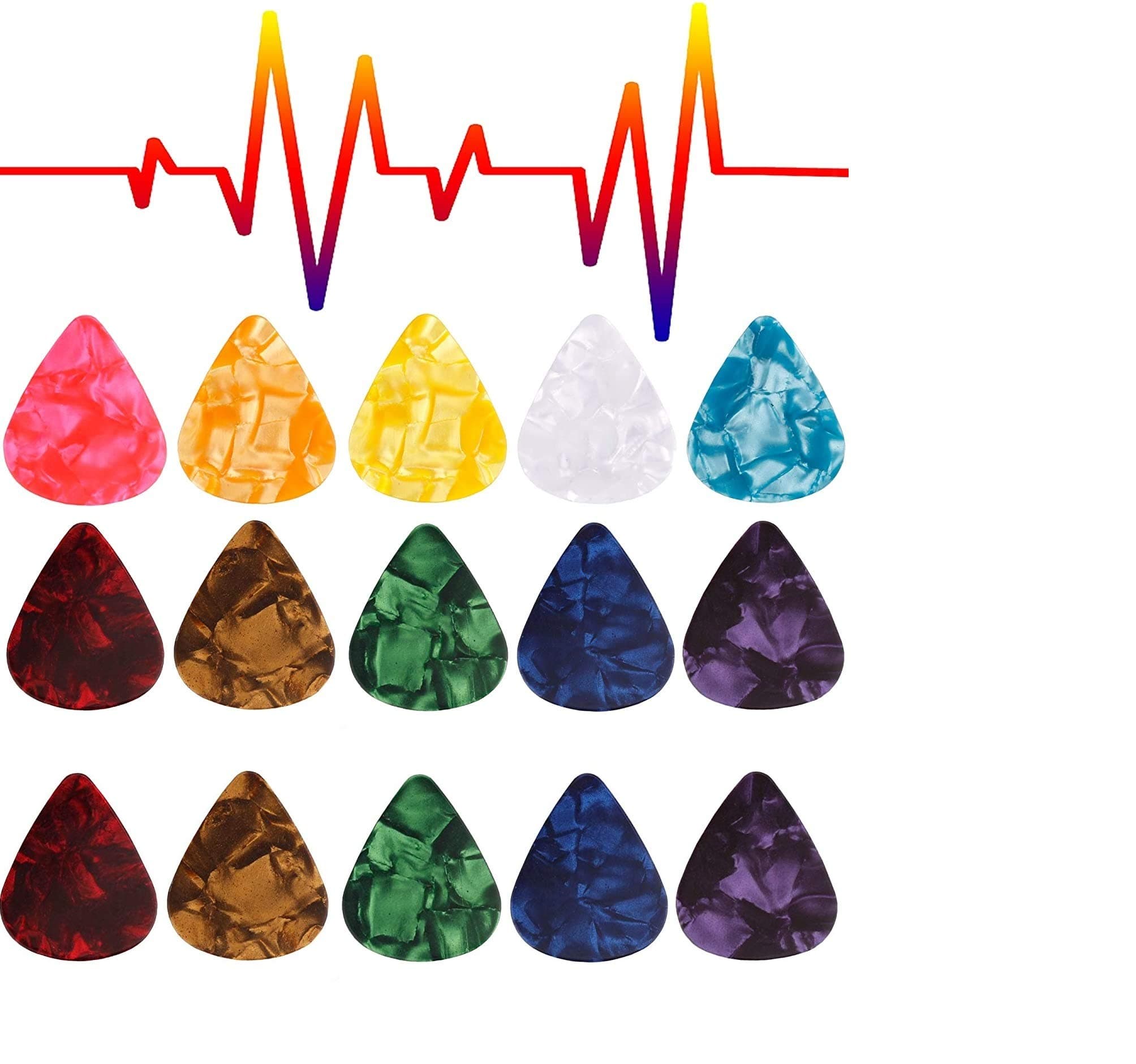 Techblaze 0.71mm Guitar Plectrum Celluloid Picks for Acoustic Electric guitar Bass Ukulele Plectrums for Guitar Lovers