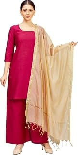 Studio Shringaar Women's Chanderi Silk Blend Handloom Dupatta (32" X 2.35 Meters)