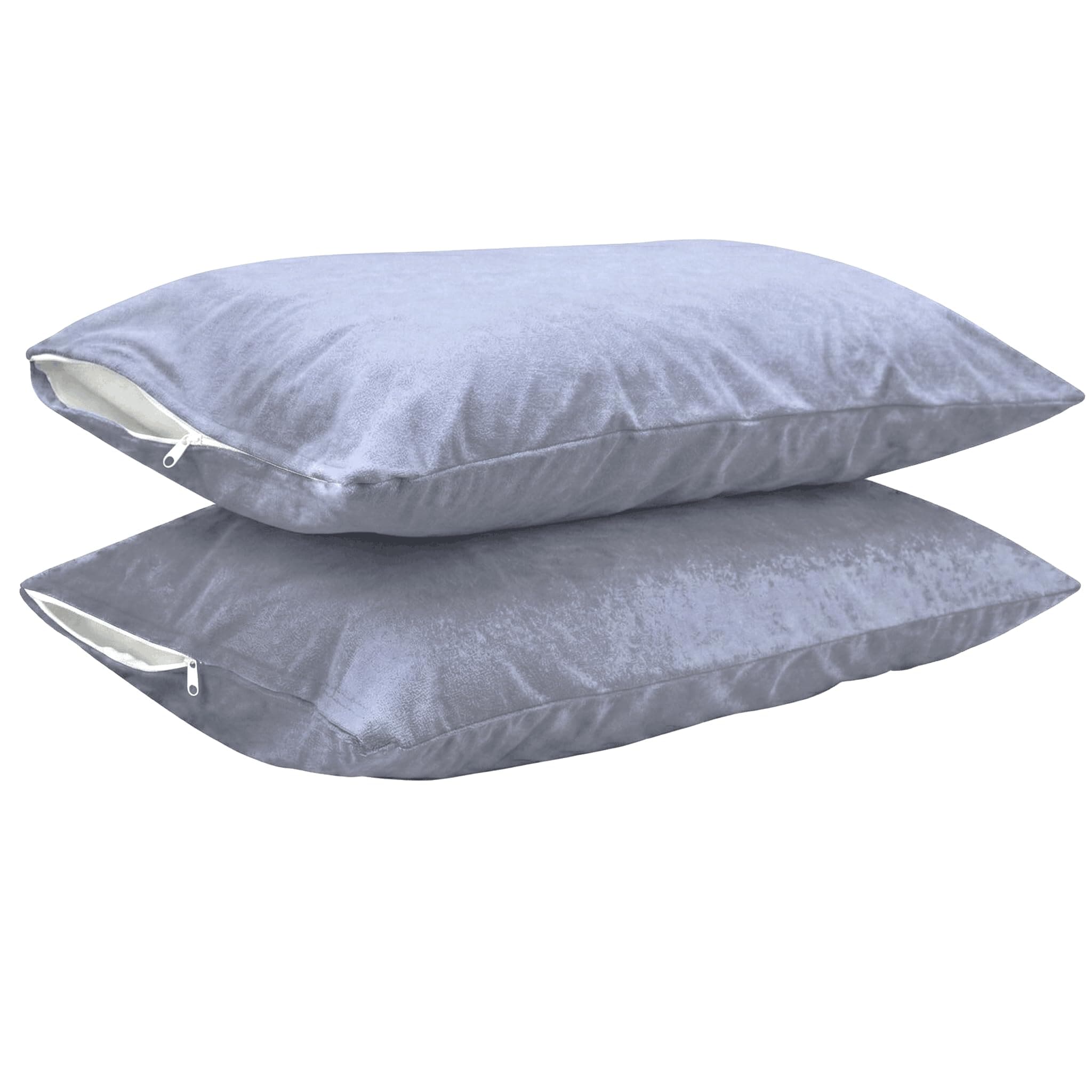 Trance Home Linen Premium Terry Waterproof Pillow Protector | Dust Mite - Bed Bug Protection | Pillow Protection Cover for Hair Oil and Fluids Spill (Standard, 18x28 inch, Grey)-Pack of 2