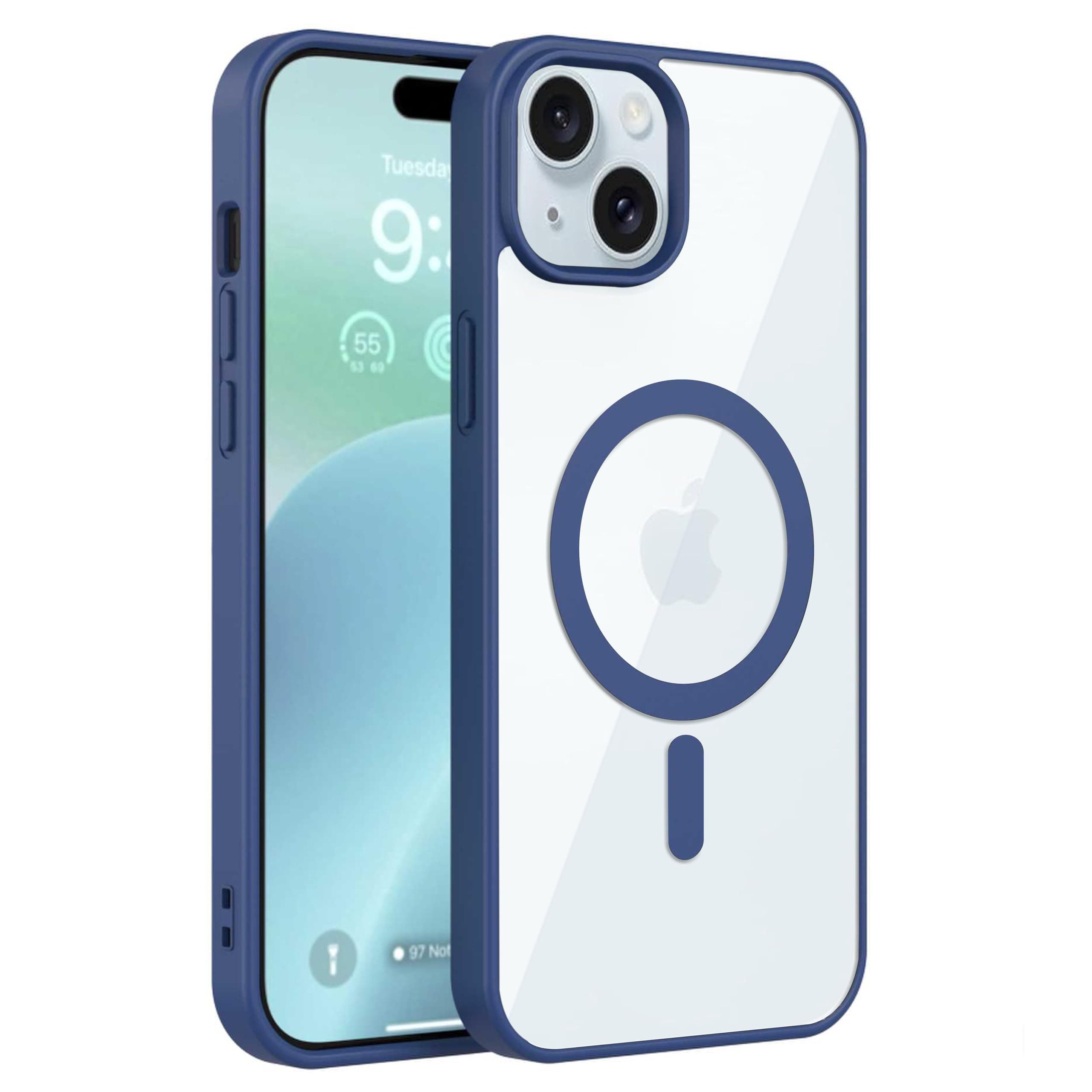 Zapcase Back Case Cover for iPhone 15 | Compatible for iPhone 15 Back Cover | Scratch-Resistant Back Cover | Navy Blue