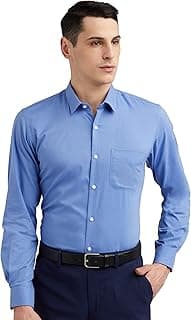 Peter England Men's Everyday Solid Slim Fit Full Sleeve Formal Shirt | Cotton-Rich