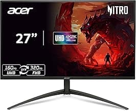 Acer Nitro XV275K P5 27 Inch IPS 3840x2160 4K 1152 Zone Mini LED Gaming Monitor | 160Hz Refresh Rate, Support DFR for FHD 320Hz I 2xHDMI, 1xDP, 1xType-C(90W) PD, Audio out, USB 3.2x2+USB-B (1up 2down)
