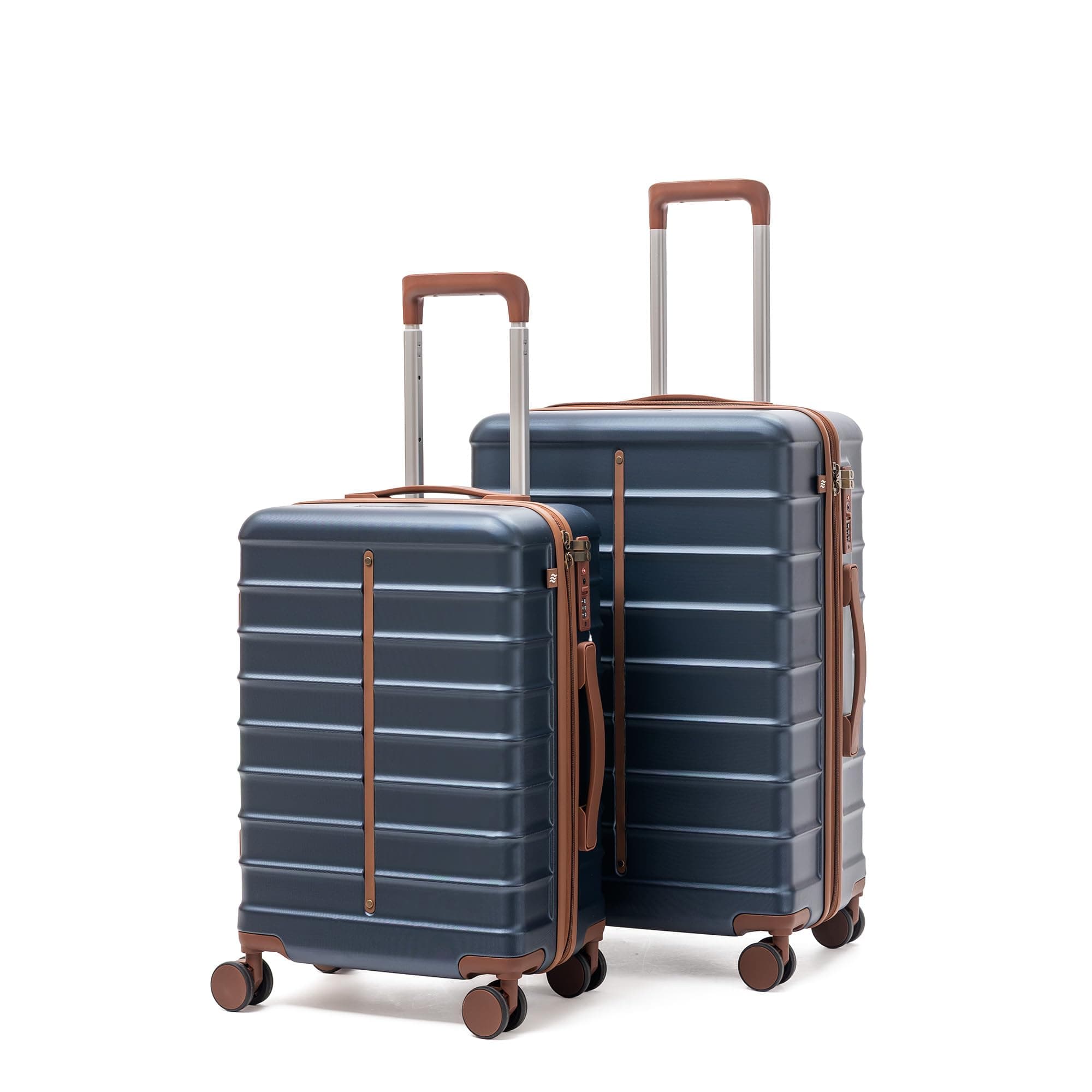 Assembly Odyssey Trolley Bag Set of 2 20, 24 Inch Hard Shell Polycarbonate Luggage Set Lightweight with TSA Lock 8 Spinner Wheels Blue