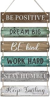 Wall Decor for Living Room - Wall Hangings for Home Decoration - Wall Decoration Items for Living Room - Wall Art - Bedroom Wall Decor - Rigid Eco-Friendly Recycled Board - 6 pcs, Retro