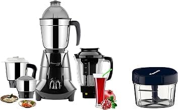 Butterfly Jet Elite 750 Watts Mixer Grinder And Vegetable Chopper, Grey
