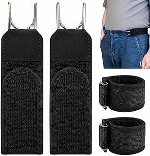 Carpediem Buckleless Belt Hook Tactical Metal Hook Elastic Belt Unisex Buckle-Less Invisible Waist Belts for Work & Edc