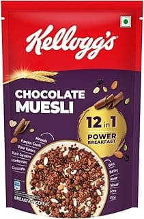 Kellogg's Chocolate Muesli | 12 In 1 Power Breakfast | No Maida No Palm Oil | India's Tastiest Muesli | 450g