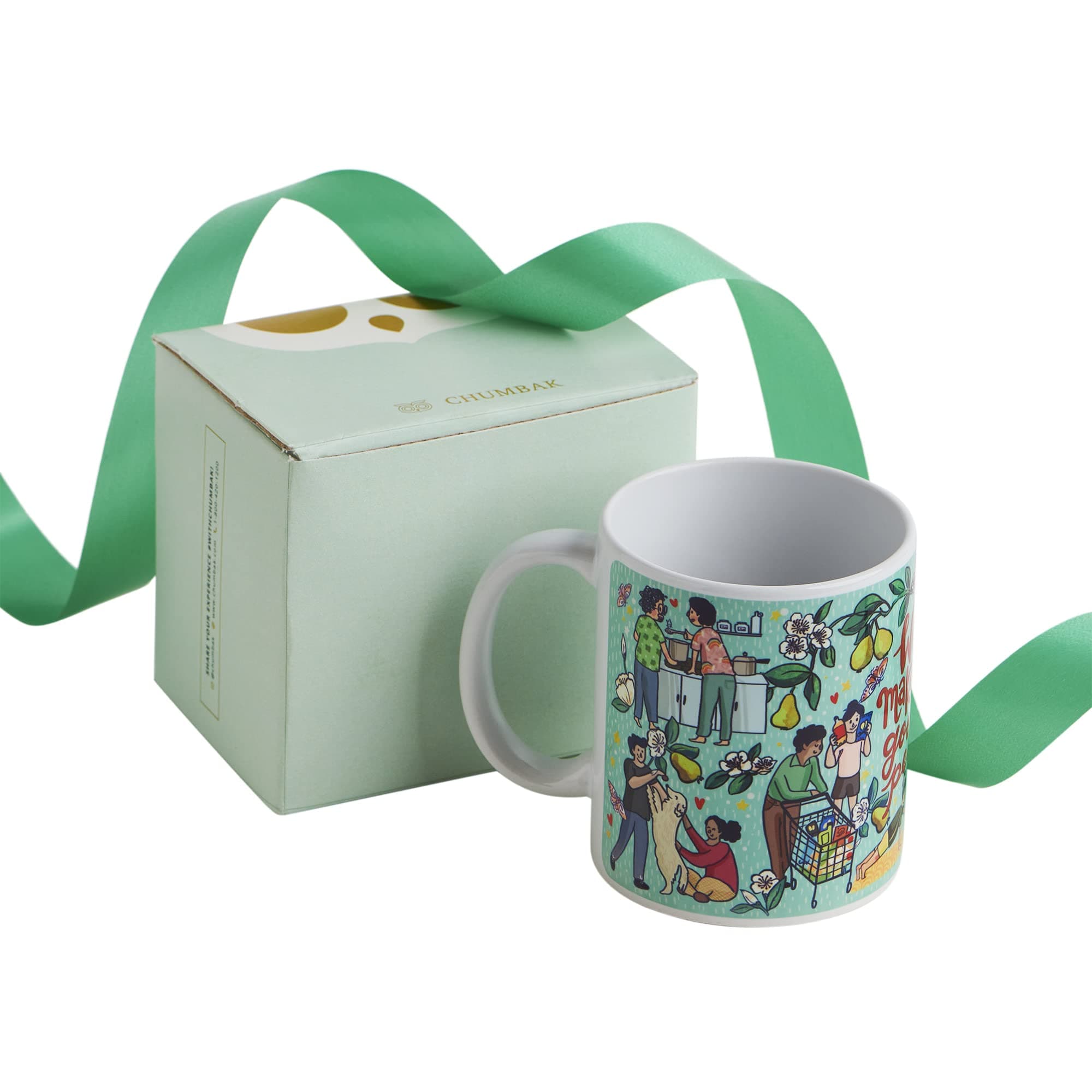 Chumbak Couple Goals Coffee Mug, Quirky Printed Ceramic Cup, Stylish Tea & Coffee Mug for Couples, Fun Gift for Anniversary, Valentine’s Day, Weddings – 350 ml, Blue
