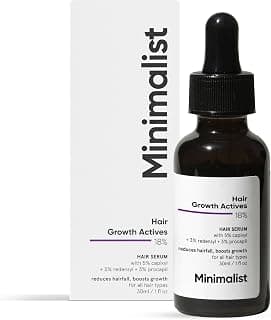 Minimalist Hair Growth Serum With 3% Redensyl, 3% Anagain, 3% Procapil, 5% Capixyl & 4% Baicapil 18% Hair Growth Actives | For Hair Fall Control | For Men & Women | 30 ml | 18% Hair Growth Actives