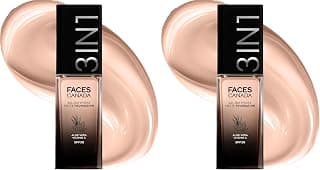 FACESCANADA All Day Hydra Matte Foundation|3-In-1 Foundation + Moisturizer Cream + Spf 30|24 Hr Aloe Hydration&Vitamin C|10Hr Long Wear|Medium To High Buildable Coverage|Rose Ivory 011|25Ml,Pack Of 2