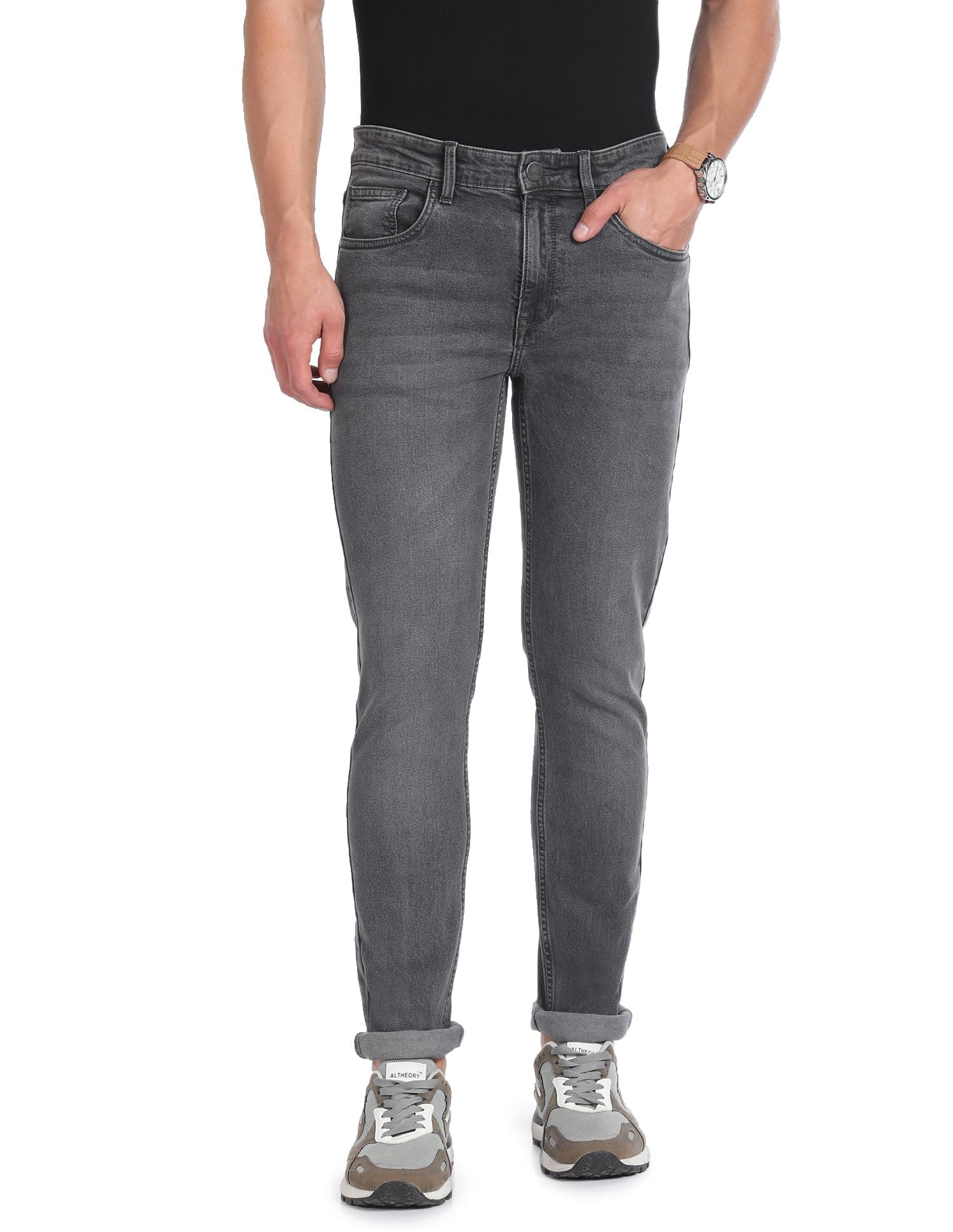 Arvind AD Mid Rise Skinny Fit Jeans