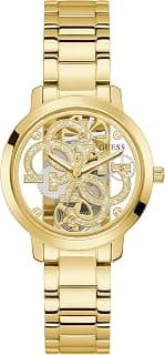 GUESS Round 36mm Gold Dial Analog Women Watch - GW0300L2