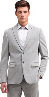 Arrow Knitted Mens Blazer - Self-Design Striped Pattern, Five Pockets, Double-Vented Back Hem Stylish Blazer for Men