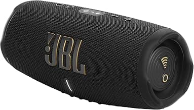 JBL Charge 5 Wi-Fi, Wireless Portable Bluetooth Speaker, Original Pro Sound, 20 Hours Playtime, Deep Bass, Built-in Powerbank, Wi-Fi with AirPlay, IP67 Water & Dustproof, One App (Black)