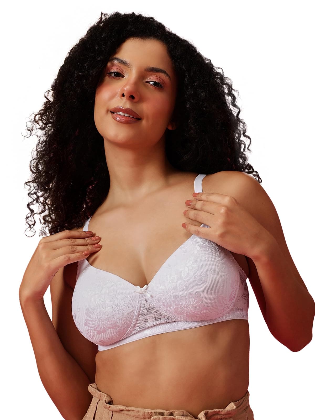 Clovia Women Lace Padded Non-Wired Bra